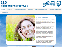 Tablet Screenshot of gentledental.com.au